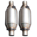 Pair 2pcs 2" Inlet/Outlet Catalytic Converter Universal Approved Weld-on